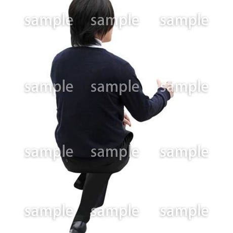 人物切抜き素材　座る人Ⅱ編　Q_439
