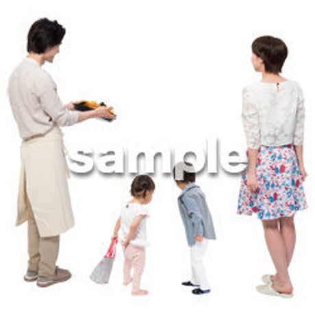 Cutout People　4人家族　II_314