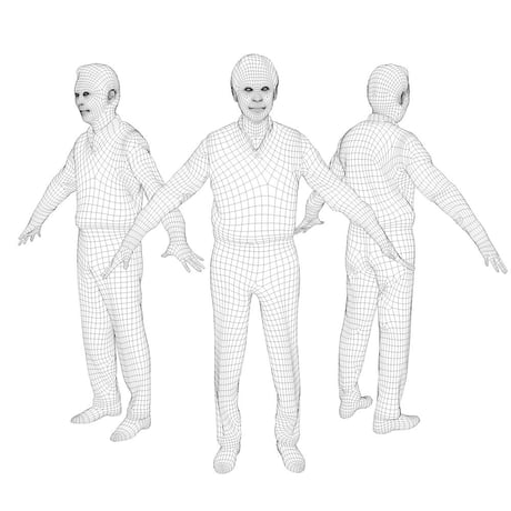 3D人モデルAポーズ　050_Ken