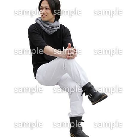 人物切抜き素材　座る人Ⅱ編　Q_547