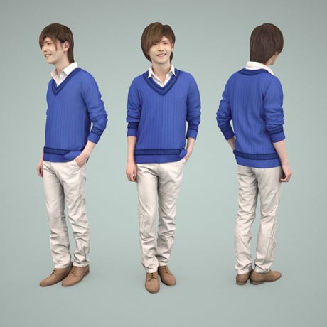 3D人物素材-ポーズド  10個セット 003_Posed-set