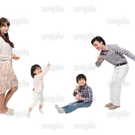 Cutout People　4人家族　II_302