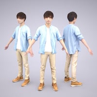 3D人モデルAポーズ　034_Toru