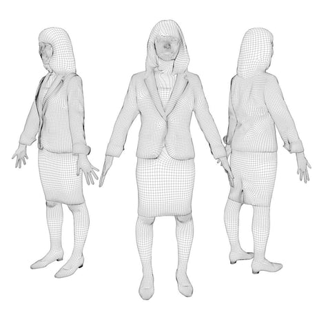 3D人モデルAポーズ　014_Kana