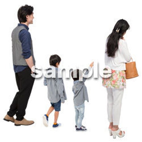 Cutout People　4人ファミリー　GG_374