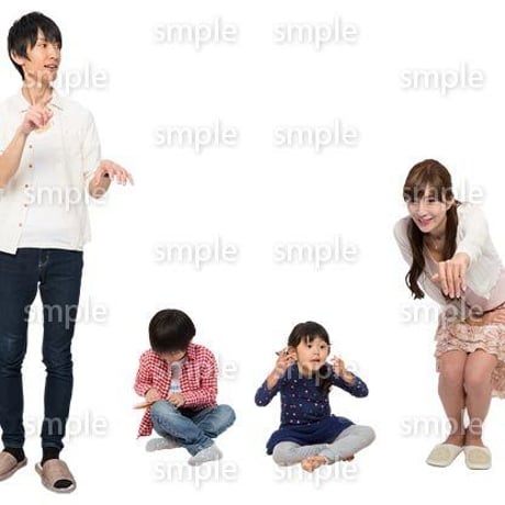Cutout People　4人家族　II_316