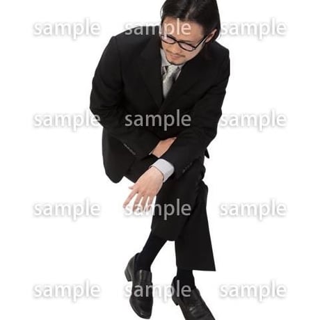 Cutout People　鳥瞰　座る男性 　FF_391