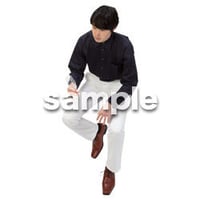 Cutout People　鳥瞰　座る男性 　FF_411