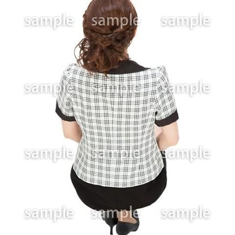 Cutout People　鳥瞰　座る女性 　FF_445