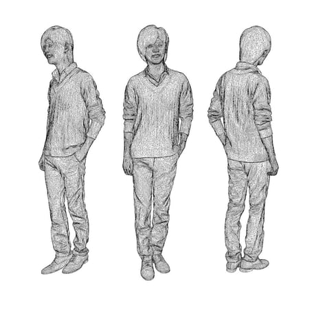 3D人物素材  [Posed]  089_Ren