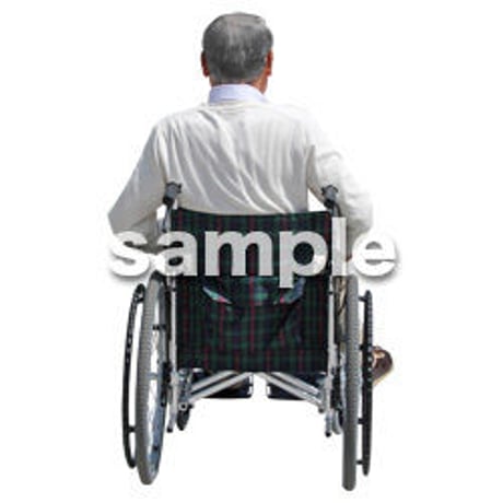 人物切抜き素材　シニア介護編　S_095