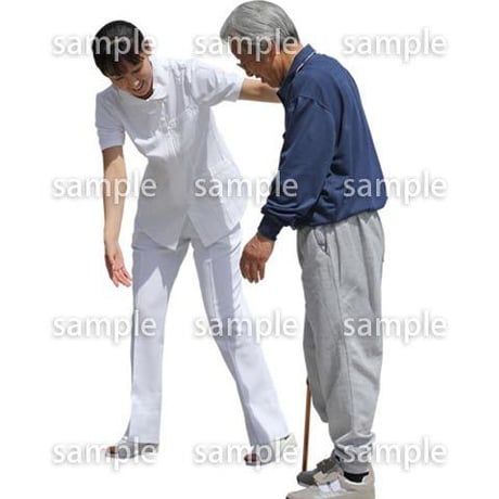 人物切抜き素材　シニア介護編　S_128