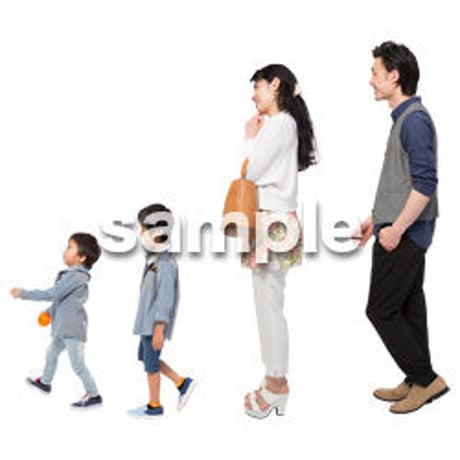 Cutout People　4人ファミリー　GG_373
