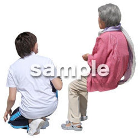 人物切抜き素材　シニア介護編　S_205