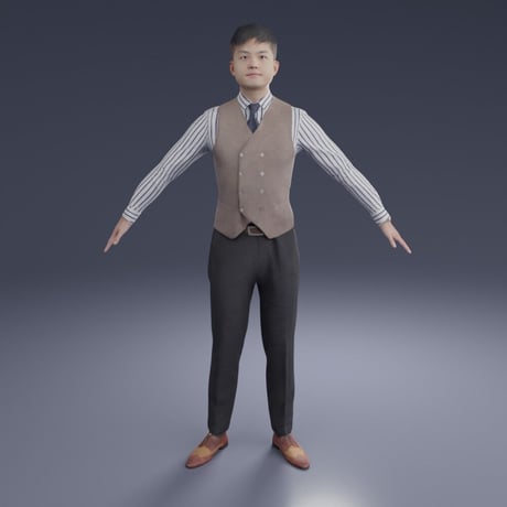 3D人モデルAポーズ　113_Dai