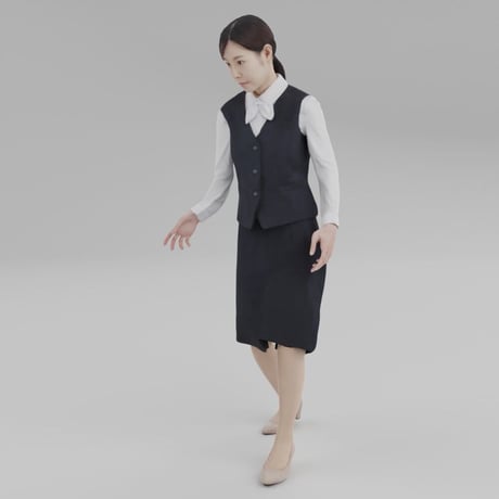 3D人モデルAポーズ　162_Mari