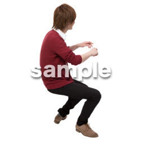 Cutout People　座る　男性　LL_439