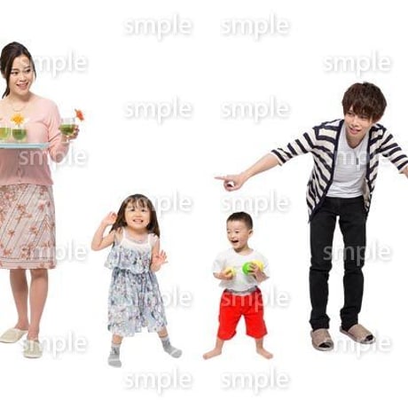 Cutout People　4人家族　II_341