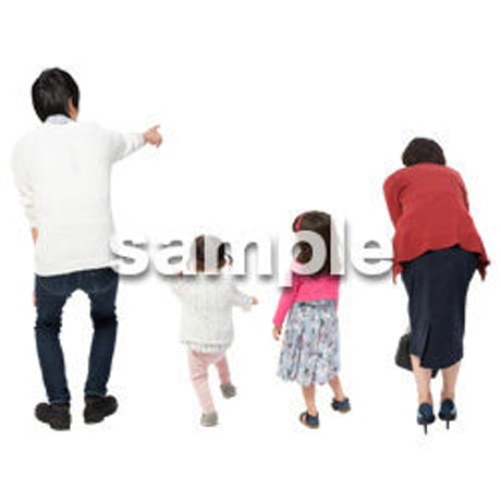 Cutout People　4人ファミリー　GG_475