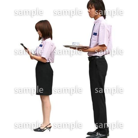 人物切抜き素材　ワーキング編　K_026