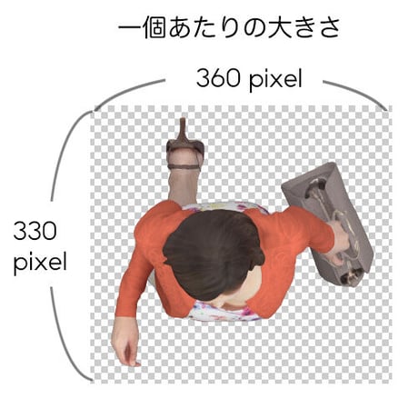 俯瞰人物 (ふかんじんぶつ)素材 - 透過PNG 275個セット