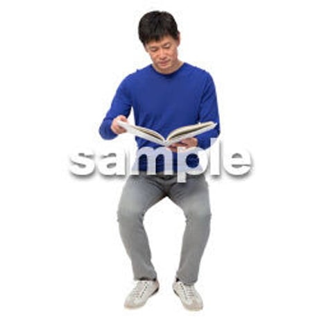 Cutout People　座る　男性　LL_381
