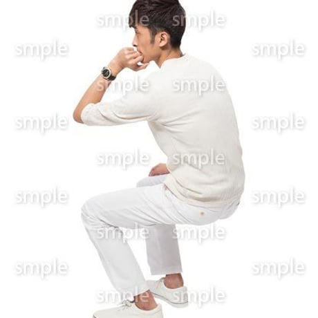 Cutout People　座る　男性　LL_334