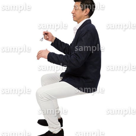 人物切抜きセット☆座る男性　1_set175