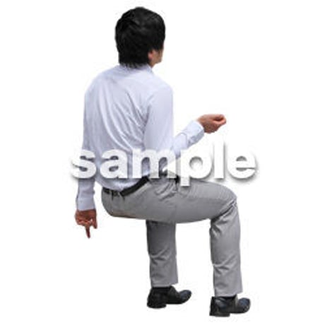人物切抜き素材　座る人Ⅱ編　Q_477
