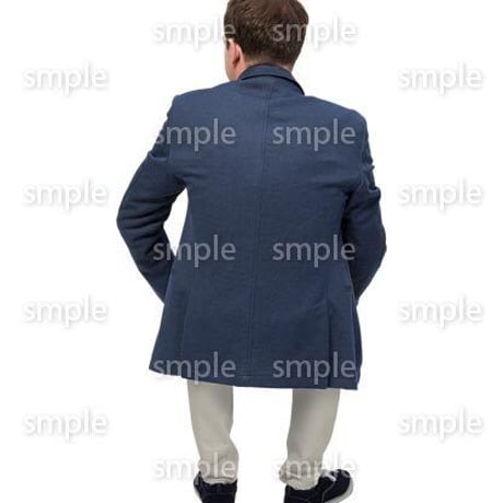 Cutout People　座る　外国人男性　LL_580