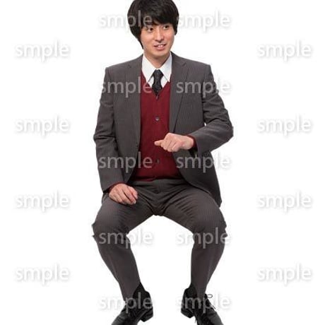 Cutout People　座る　男性　LL_016