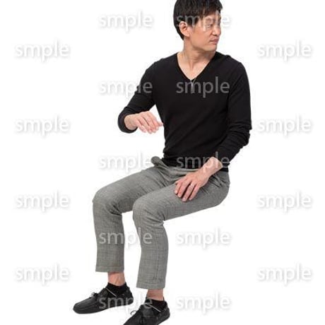 Cutout People　座る　男性　LL_182