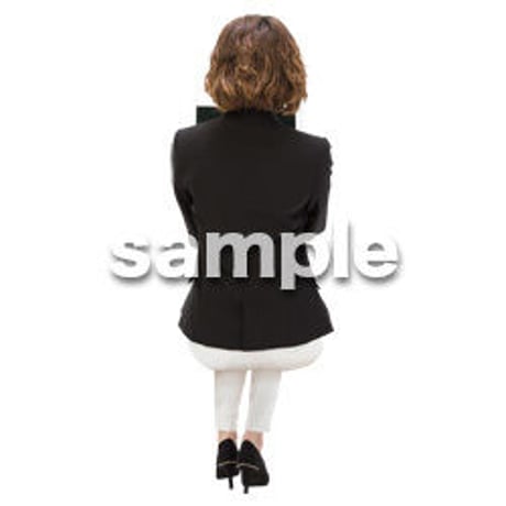 Cutout People　座る女性　KK_130