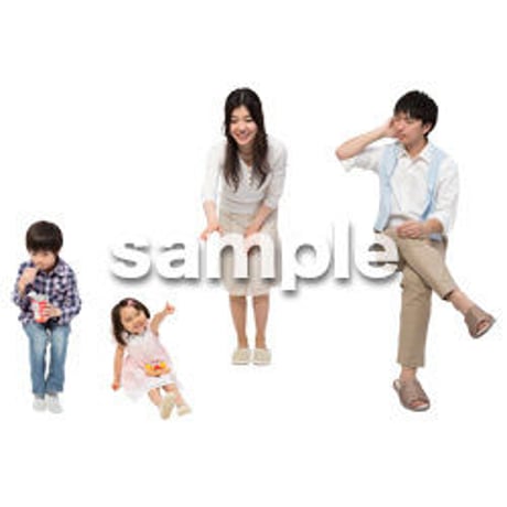 Cutout People　4人家族　II_321