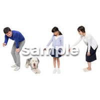 Cutout People　犬の散歩　II_492