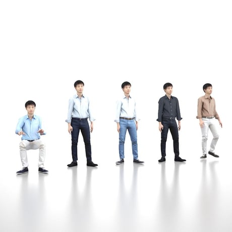 3D人モデルAポーズ　110_Sota
