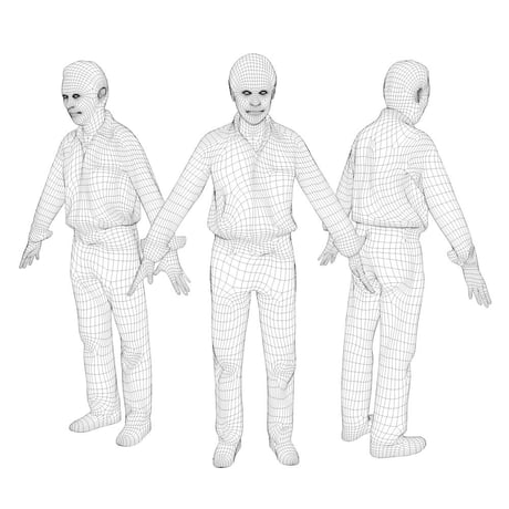 3D人モデルAポーズ　042_Ken