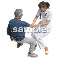 人物切抜き素材　シニア介護編　S_471