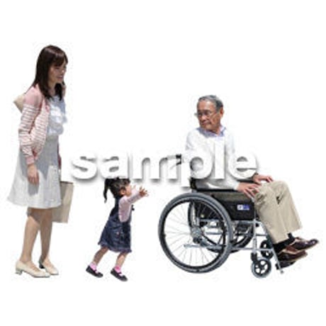 人物切抜き素材　シニア介護編　S_008