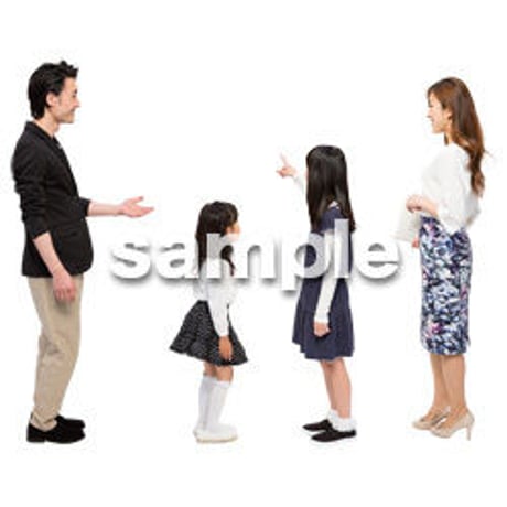 Cutout People　4人ファミリー　GG_343