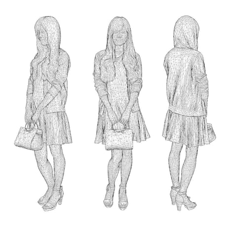 3D人物素材  [Posed]  071_Yui