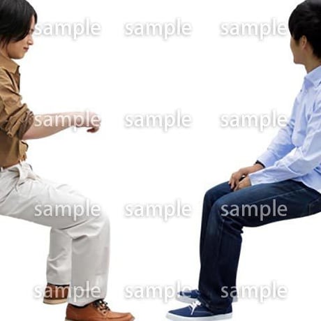 人物切抜き素材　座る人Ⅱ編　Q_069