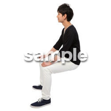 Cutout People　座る　男性　LL_178
