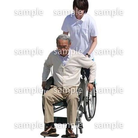 人物切抜き素材　シニア介護編　S_361