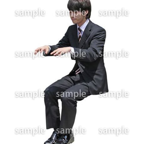 人物切抜き素材　座る人Ⅱ編　Q_345