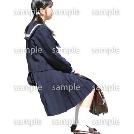 人物切抜き素材　座る人編　H_583