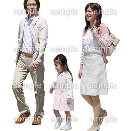 人物切抜き素材　ショッピングモール護編　T_002