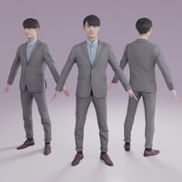 3D人モデルAポーズ　158_Toshi