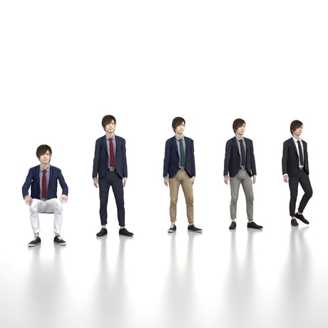 3D人モデルAポーズ　084_Ren