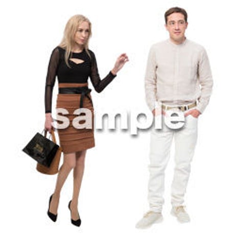 Cutout People　外国人ペア　JJ_471
